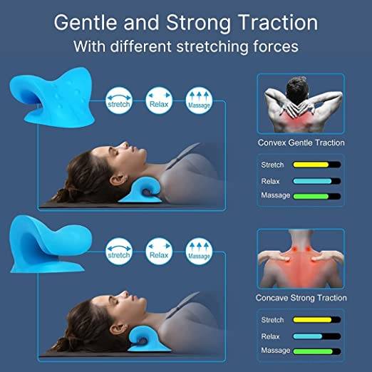Neck and Shoulder Relaxer Acupressure Massage Design Neck Pain Pillow Cervical Traction Device